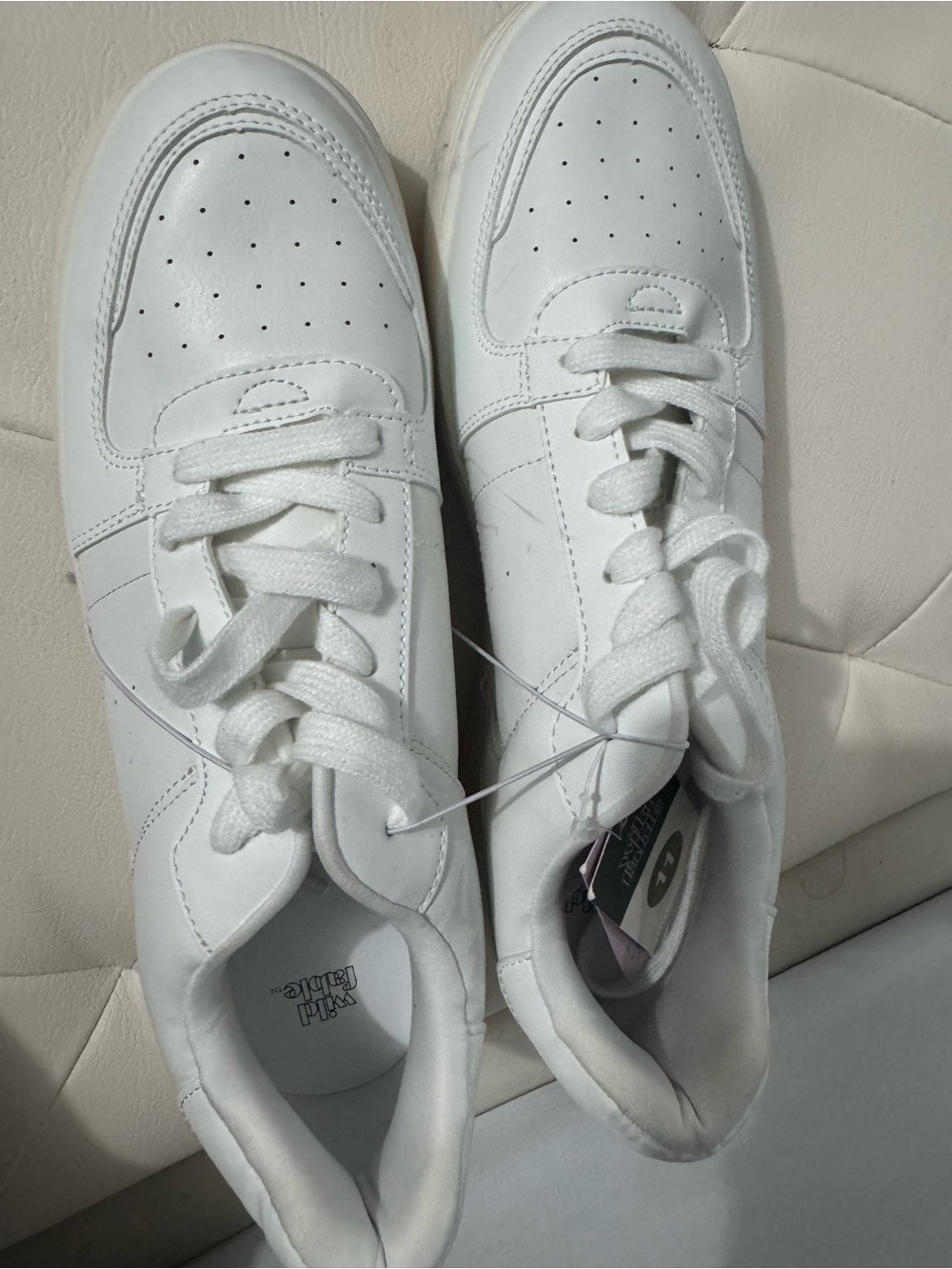 Women's White Low-Top Lace-Up Sneakers